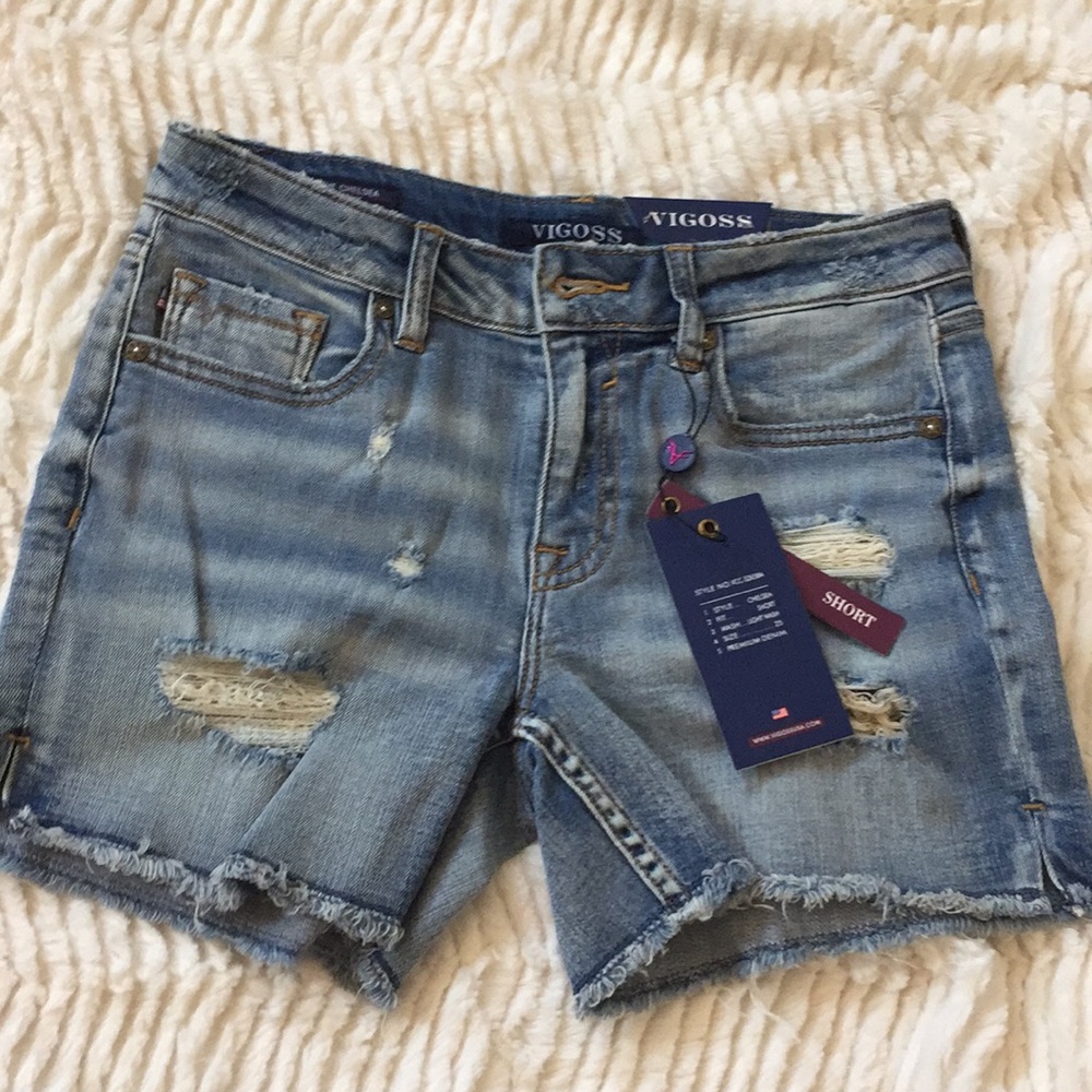Vigoss Chelsea Short Distressed Light Size 25
